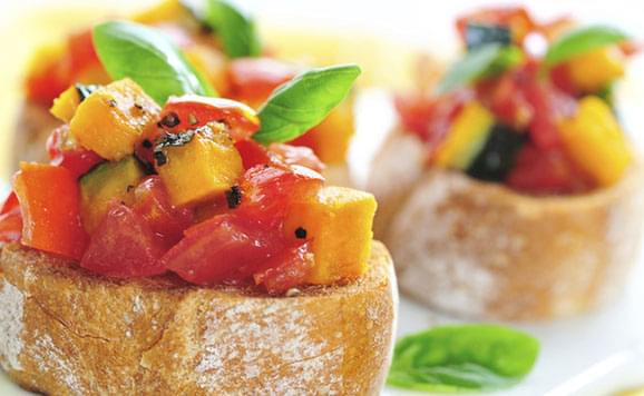bread with garnish